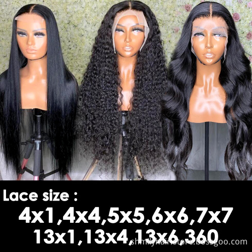 Wholesale Brazilian HD Transparent 13x4 Lace Frontal Wig Vendors Raw Virgin Cuticle Aligned Human Hair Wigs For Black Women